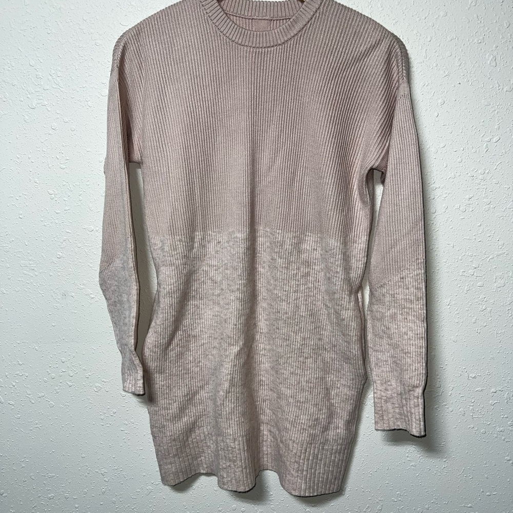 Lululemon Athletica Pink Cuffed‎ Long Sleeve Sweater Dress